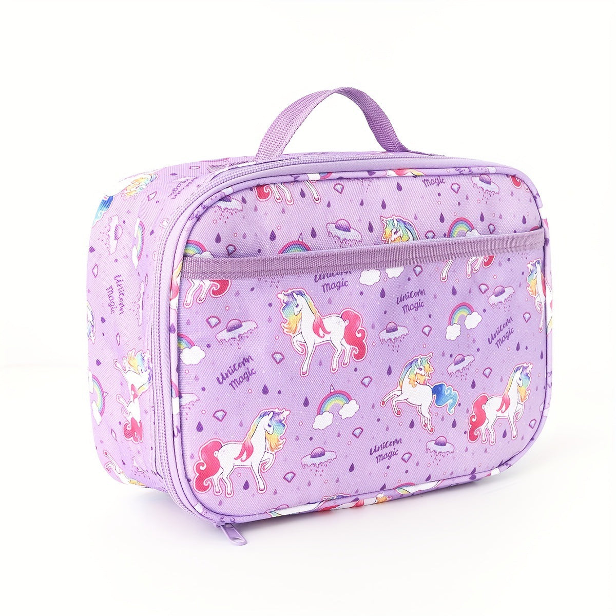 Cartoon Unicorn Shoulder Lunch Bag Children's Portable Lunch Bag Student Ice Bag Outdoor Picnic Insulation Bag