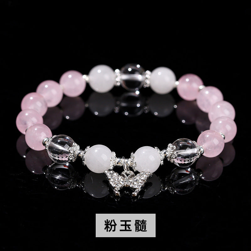 Jingdong Jewelry Natural Crystal Bracelet Jade New Chinese Style Fresh Tassel Bracelet for Girls and Best Friends Agate Bracelet