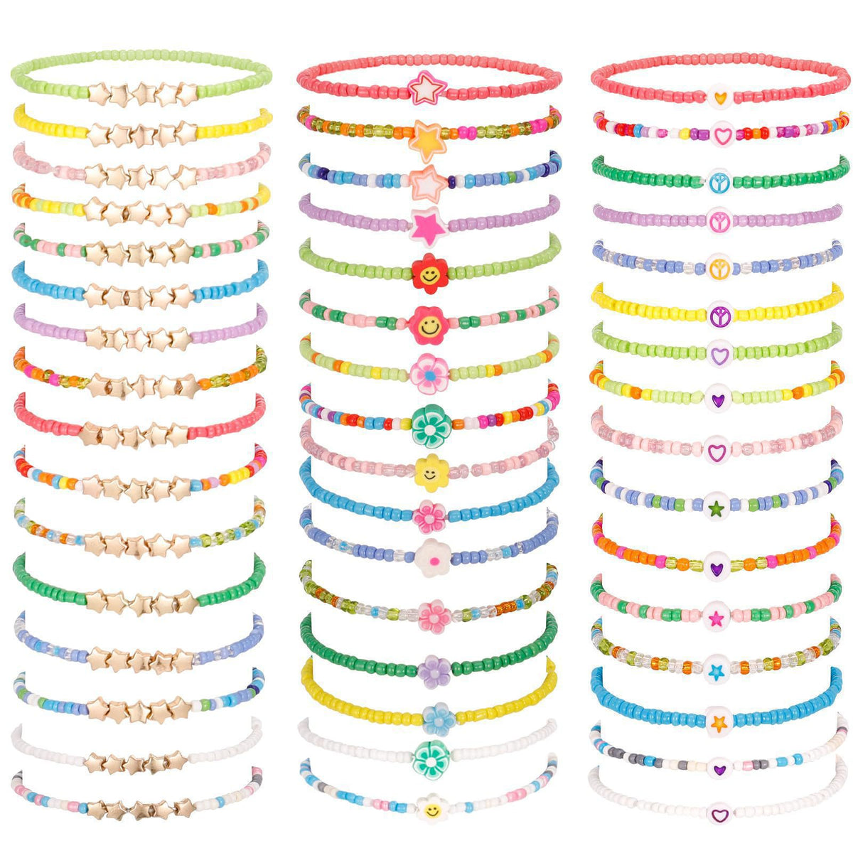 Mixed-Color Beaded Seed Bead Set Children's  Jewelry DIY Letter Friendship Bracelet