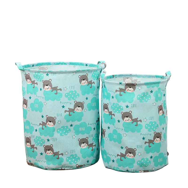 Fabric Dirty Clothes Storage Large Capacity Foldable  Toy Storage Barrel Laundry Basket
