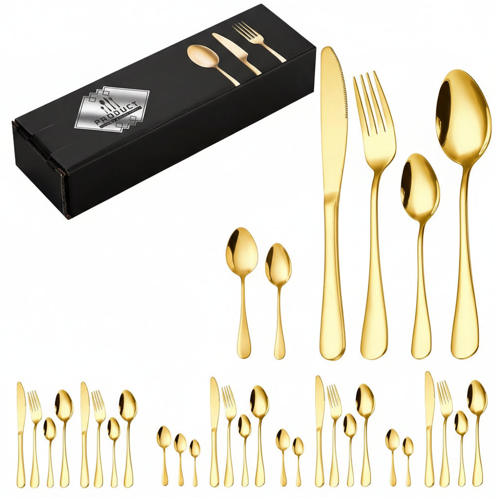 Stainless steel  24 pieces suit Western steak knife fork spoon gift box tableware suit