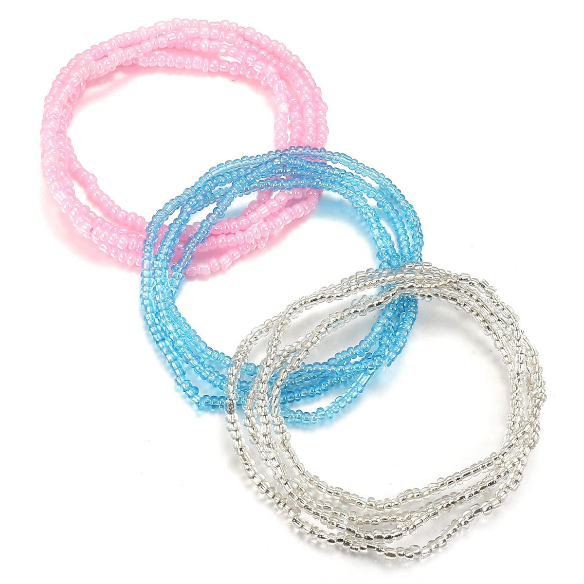 Three-Piece Set of Waist Beads for Women, Navel Style, Plus Size Bikini, Elastic Chain, Body Chain, African Waist Bead Chain