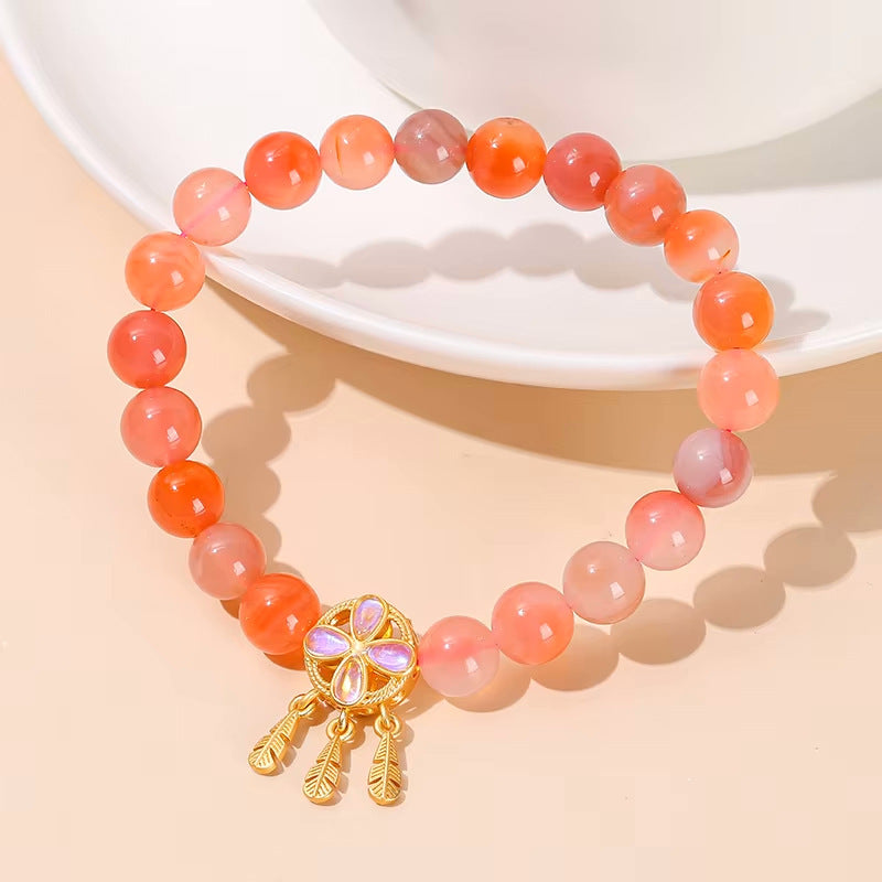 Jingdong Jewelry Natural Crystal Bracelet Jade New Chinese Style Fresh Tassel Bracelet for Girls and Best Friends Agate Bracelet
