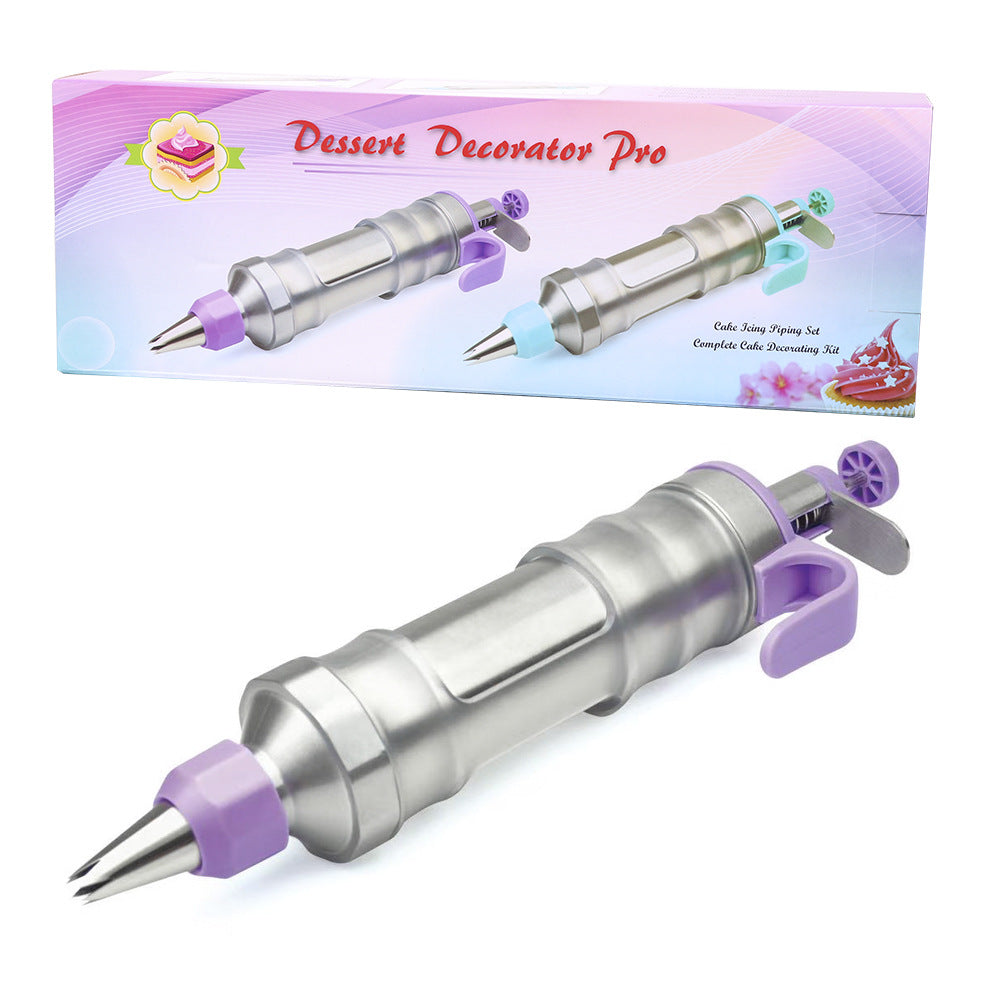 Amazon popular cream decorating gun hand pressure cookie biscuit gun decorating suit DIY baking tools cream gun