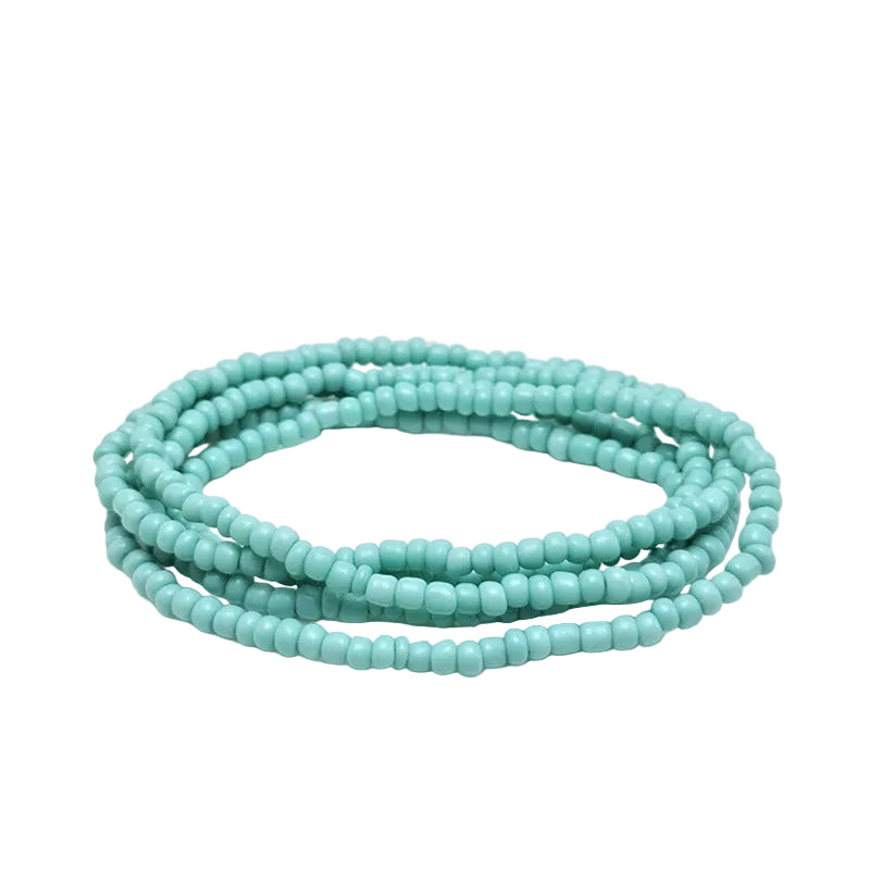 Body Chain with Glass Seed Beads, Fashionable Magic Hand Fish Pendant Accessories, Elastic Handmade Beaded Jewelry Waist Chain