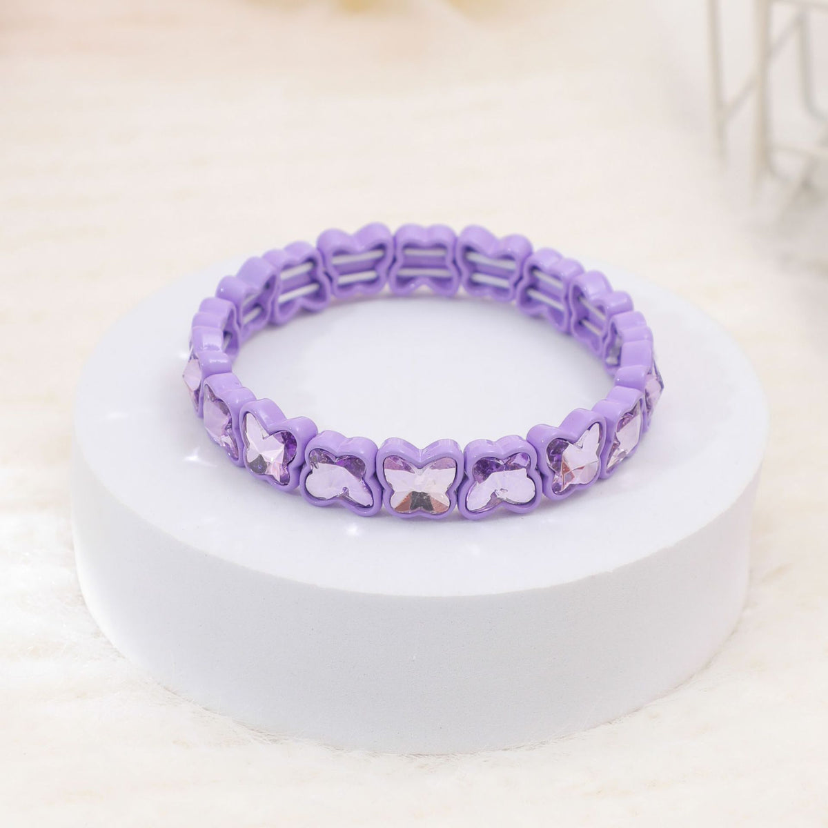 Colorful Candy Dopamine Bracelet for Women, Fresh Butterfly Alloy Bracelet DIY Manufacturer Wholesale
