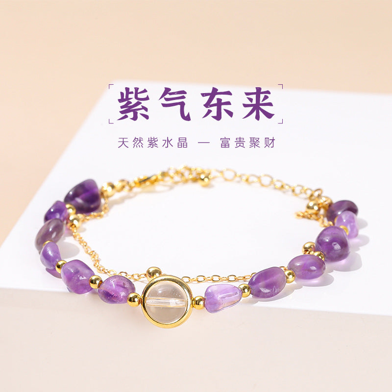 Jingdong Jewelry Natural Crystal Bracelet Jade New Chinese Style Fresh Tassel Bracelet for Girls and Best Friends Agate Bracelet