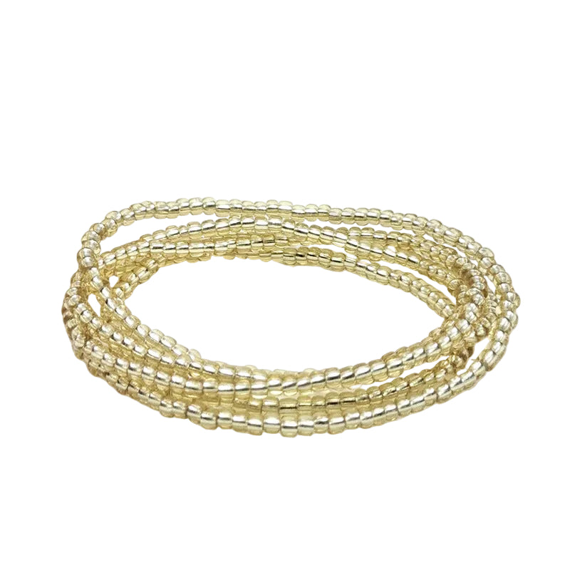 Body Chain with Glass Seed Beads, Fashionable Magic Hand Fish Pendant Accessories, Elastic Handmade Beaded Jewelry Waist Chain