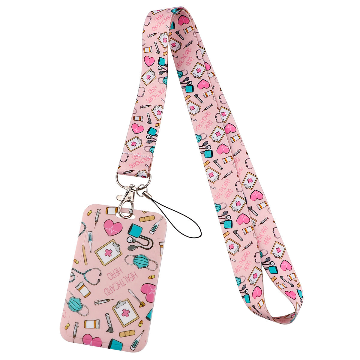 Doctor Pills Cat Mobile Phone Lanyard Card Set Combination Bus Card Factory Brand Work Medical Lanyard Campus Card Pendant