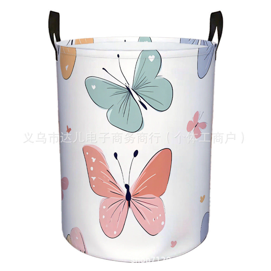Amazon's Best-Selling Cross-Border Product, Four-Season Dirty Laundry Basket for Home and Dormitory, Foldable Round Dirty Laundry Basket, Large Storage Basket