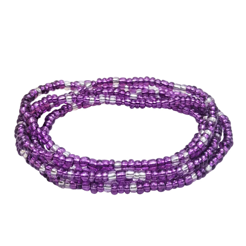 Body Chain with Glass Seed Beads, Fashionable Magic Hand Fish Pendant Accessories, Elastic Handmade Beaded Jewelry Waist Chain