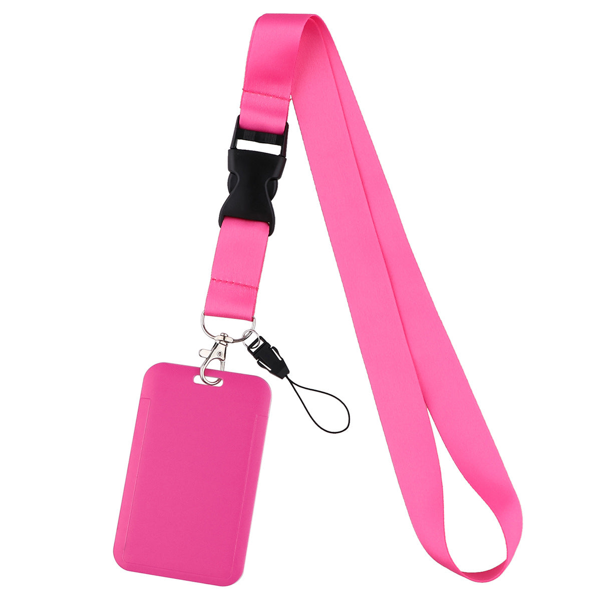 Twelve-Color Mobile Phone Lanyard, Hard-Shell Card Holder for Id, Camera, Keys, Work Badge, and Bus Pass