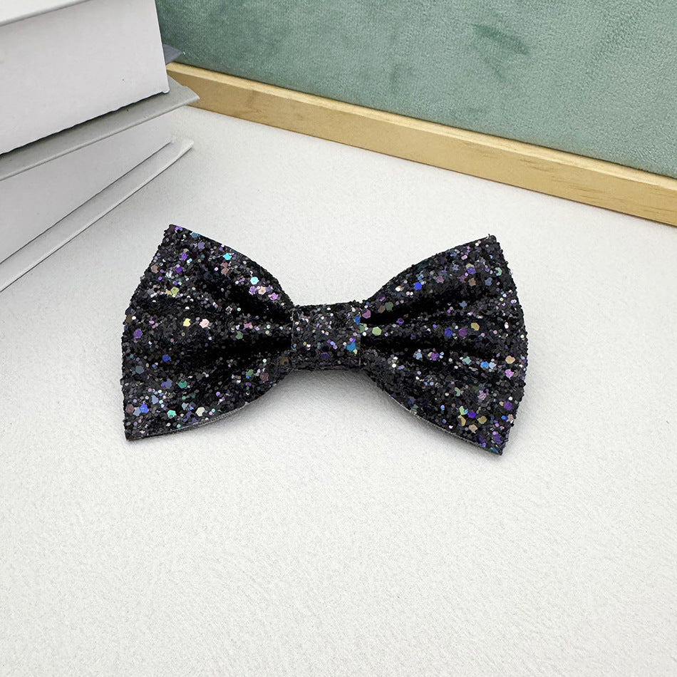 Bow Tie Men's Wine Blue Black Glitter Wedding Groom Best Man Wedding Knot-Free Men's Suit Shirt European and American Bow Tie