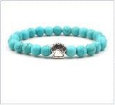 Direct manufacturer, popular on AliExpress: 8mm tiger eye stone, white turquoise, dog paw transparent elastic cord bracelet