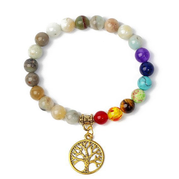 8mm black stone volcanic stone tag life tree shining stone lapis lazuli yellow tiger eye stone yoga bracelet supply d32