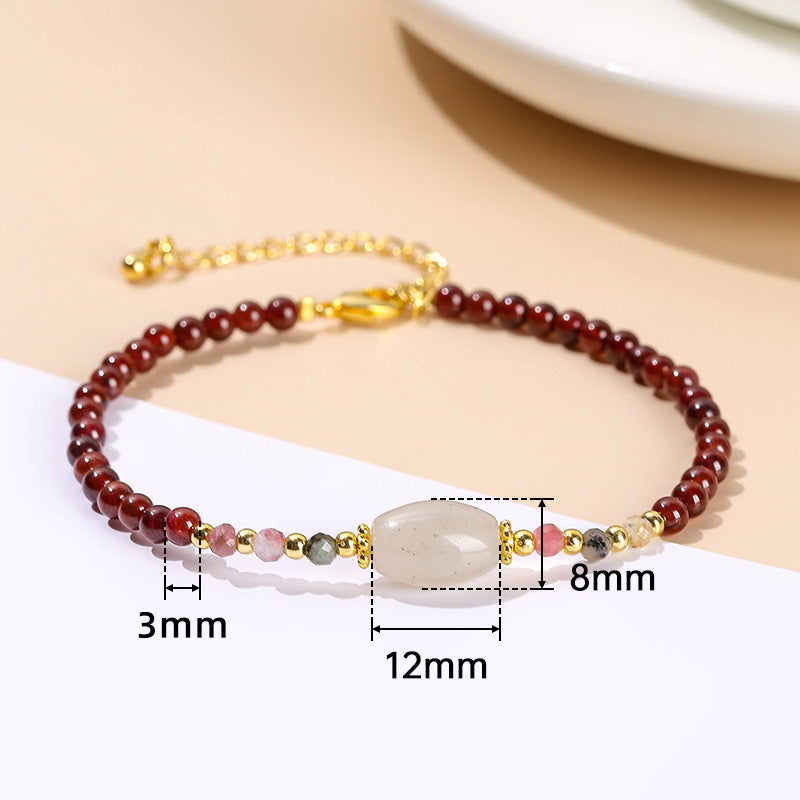 Jingdong Jewelry Natural Crystal Bracelet Jade New Chinese Style Fresh Tassel Bracelet for Girls and Best Friends Agate Bracelet