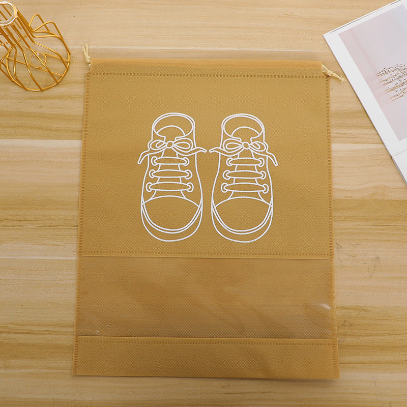 In-Stock Non-Woven Fabric Shoe Storage Bags, Shoe Storage Drawstring Dust-Proof Bags with Zipper