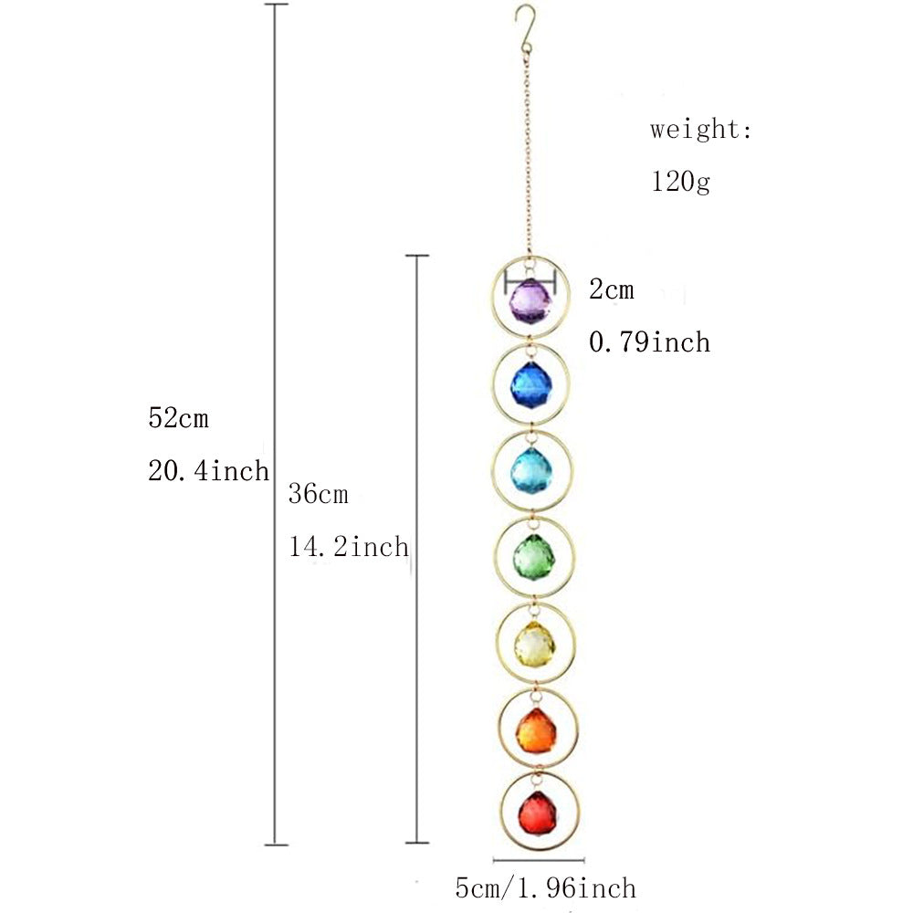 Suncatcher Colorful Hanging Crystal Ball Wind Chime Pendant Window Courtyard Decoration Sun Catcher Light Catcher