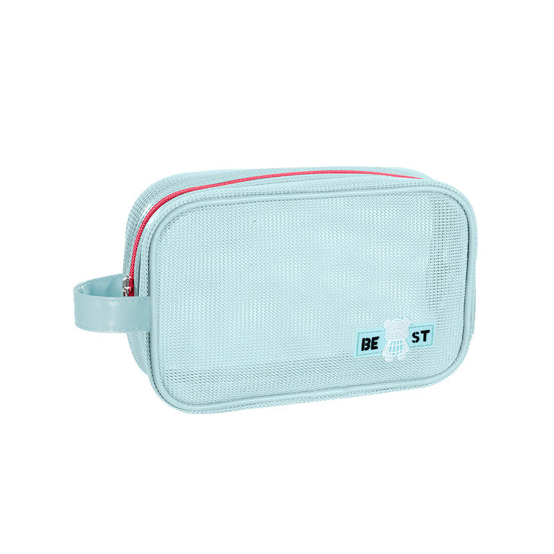 Portable Storage Bag, Travel Makeup Bag, Mesh Beach Bag, Large Capacity, Waterproof and Dirt-Resistant, Suitable for Daily Use