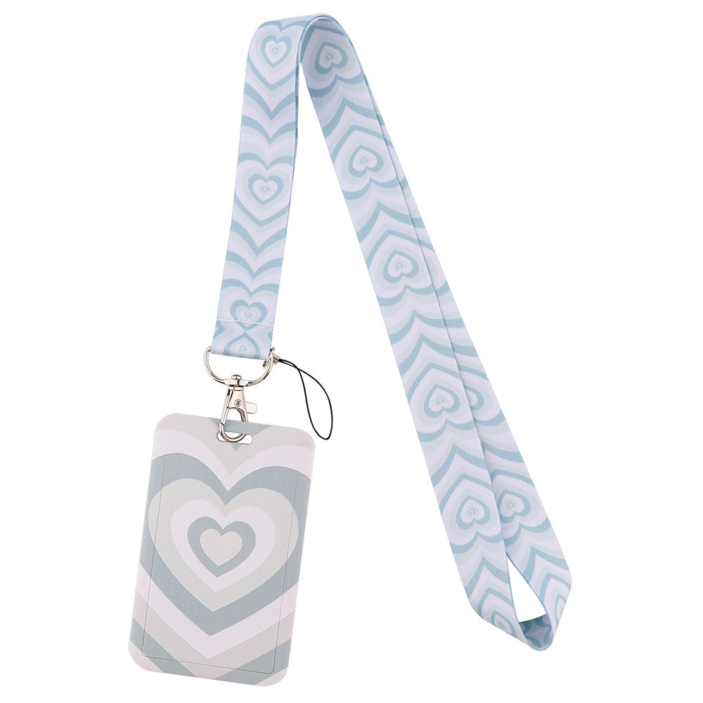 Rainbow Series Mobile Phone Hanging Rope Card Set U Disk Hanging Rope Ribbon Work Bus Listing Plastic Hard Card Set