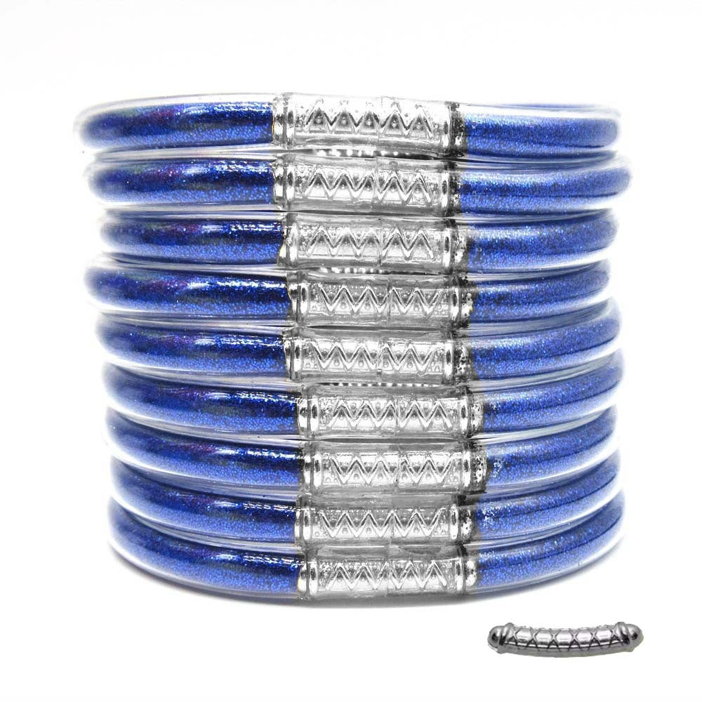 Cross-Border Hot-Selling 9-Layer Pvc Silicone Tube Gold Powder Bracelet Jelly Bangles Women's Bracelet Mixed Batch