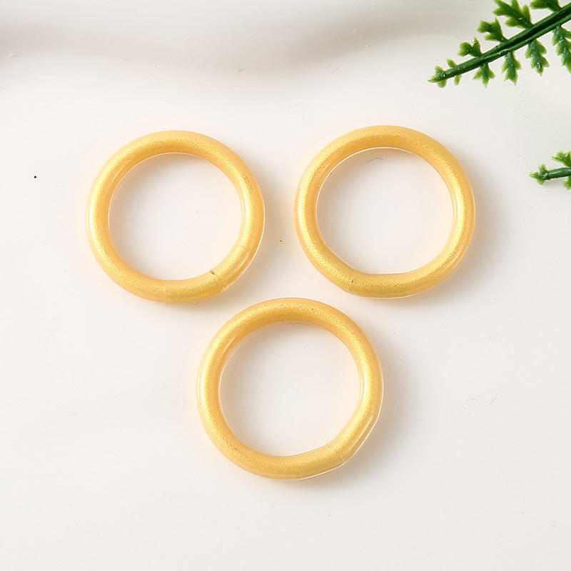 Multi-Color Fabric Edging Small Ring Glossy Fabric Ring Children's DIY Jewelry Accessories Small Ring Wholesale