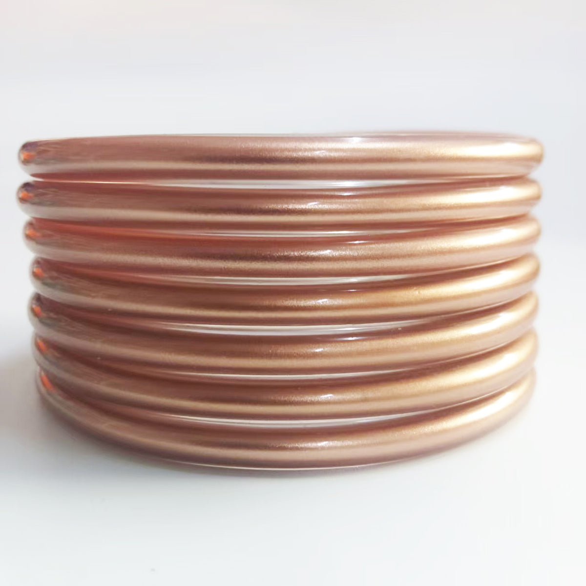 7-Layer Plastic Silicone Bracelets Gold Foil Jelly Bangles Multi-Layer Silicone Gold Foil Paint Bracelets Factory Direct Sales