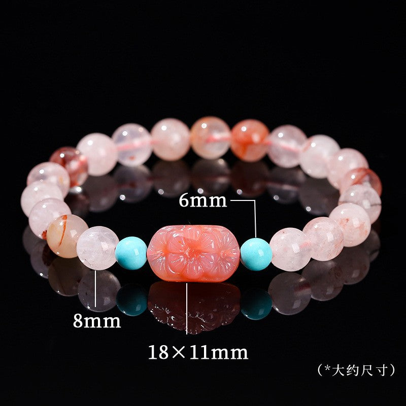 Jingdong Jewelry Natural Crystal Bracelet Jade New Chinese Style Fresh Tassel Bracelet for Girls and Best Friends Agate Bracelet