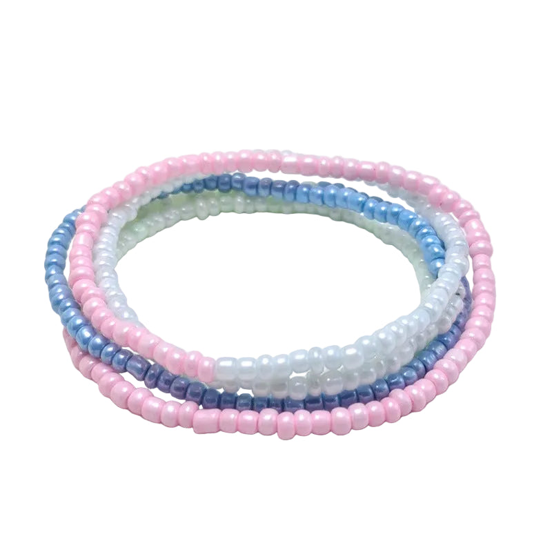 Body Chain with Glass Seed Beads, Fashionable Magic Hand Fish Pendant Accessories, Elastic Handmade Beaded Jewelry Waist Chain