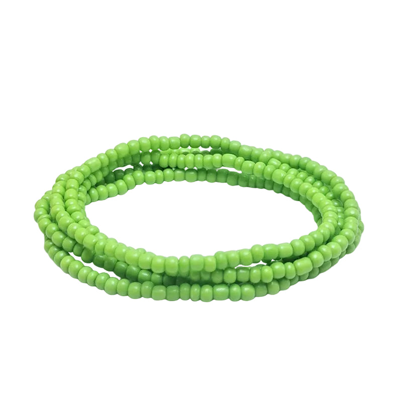 Body Chain with Glass Seed Beads, Fashionable Magic Hand Fish Pendant Accessories, Elastic Handmade Beaded Jewelry Waist Chain