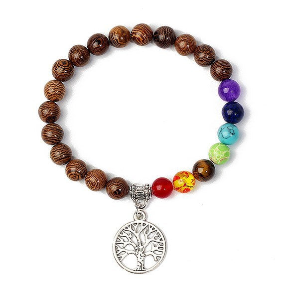 8mm black stone volcanic stone tag life tree shining stone lapis lazuli yellow tiger eye stone yoga bracelet supply d32