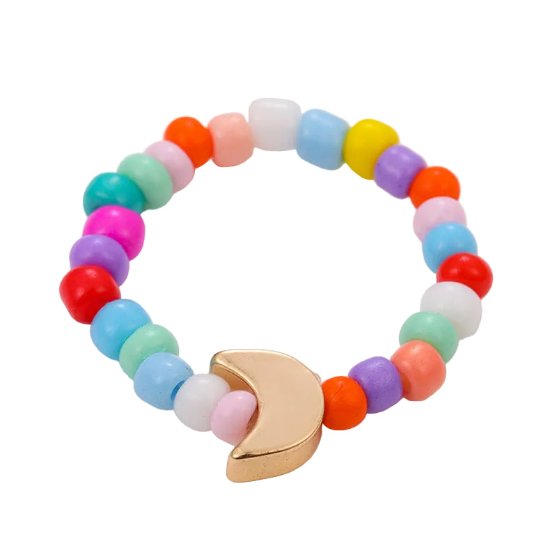 2PCs Mixed Color Beaded Star Smiley Multi-Row Stacked Summer Ring /Finger Rings/Toe Rings Set for Women