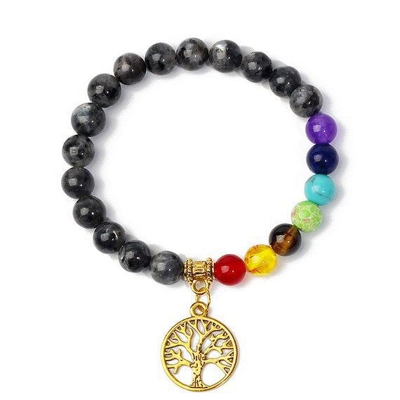 8mm black stone volcanic stone tag life tree shining stone lapis lazuli yellow tiger eye stone yoga bracelet supply d32