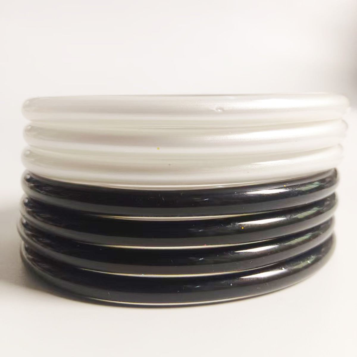 Amazon's Best Selling Pvc Silicone Tube Gold Powder Bracelet Cross-Border Jelly Bangles Popular Bracelet 7 Layers