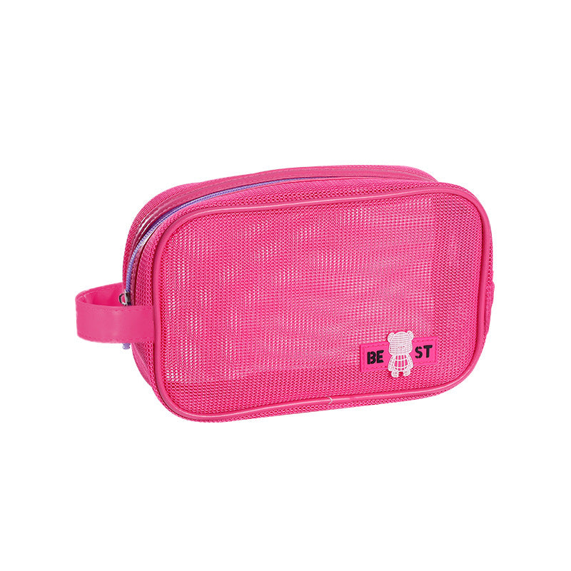 Portable Storage Bag, Travel Makeup Bag, Mesh Beach Bag, Large Capacity, Waterproof and Dirt-Resistant, Suitable for Daily Use