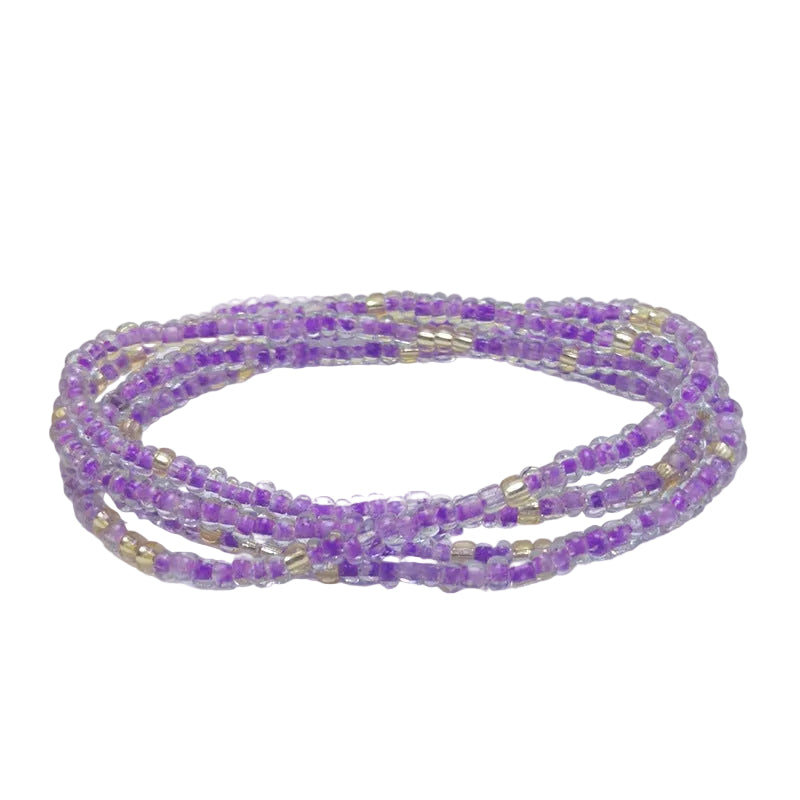 Body Chain with Glass Seed Beads, Fashionable Magic Hand Fish Pendant Accessories, Elastic Handmade Beaded Jewelry Waist Chain