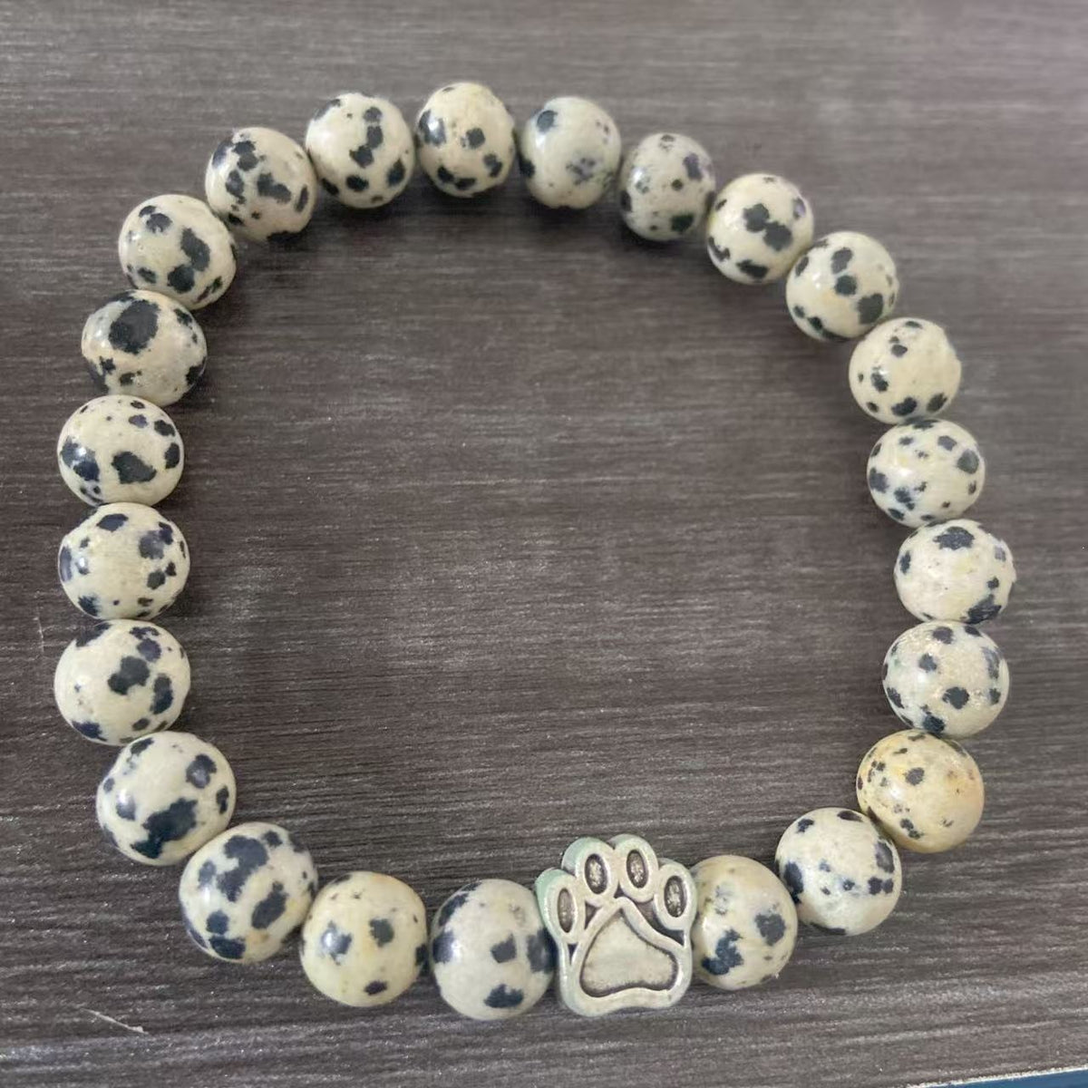 Direct manufacturer, popular on AliExpress: 8mm tiger eye stone, white turquoise, dog paw transparent elastic cord bracelet