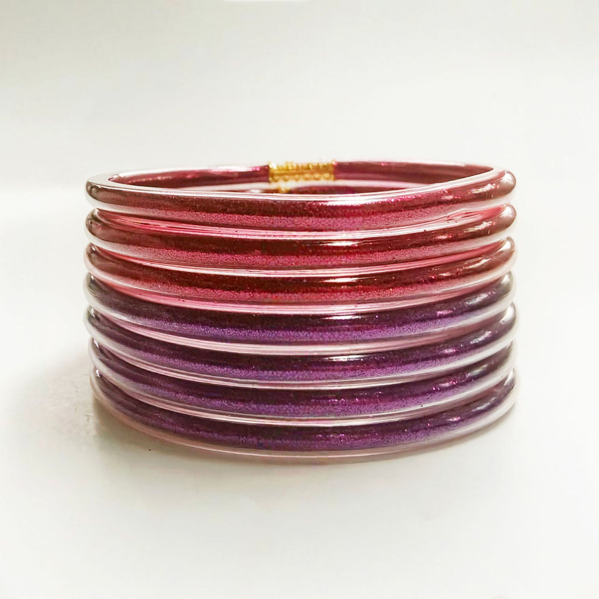 43 Colors Amazon Best-Selling 7-Layer Silicone Rainbow Glitter Bracelet Ribbon Set Women's Bow Glitter Bracelet