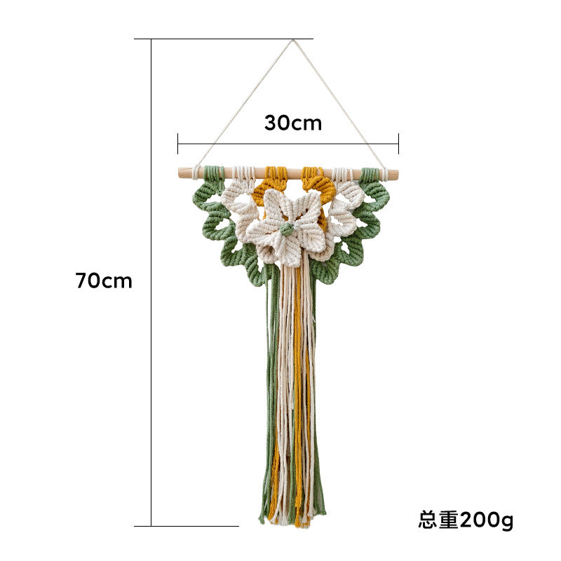 Cross-Border New Product Handmade Cotton Rope Woven Shell Tapestry Nordic Style B&B Living Room Bedroom Wall Decoration Tapestry