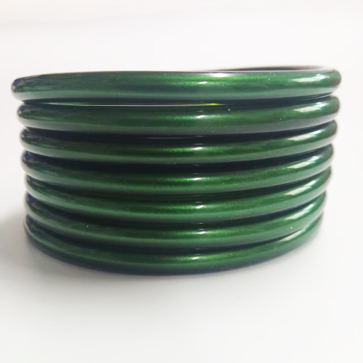 7-Layer Plastic Silicone Bracelets Gold Foil Jelly Bangles Multi-Layer Silicone Gold Foil Paint Bracelets Factory Direct Sales