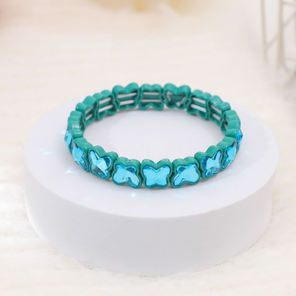 Colorful Candy Dopamine Bracelet for Women, Fresh Butterfly Alloy Bracelet DIY Manufacturer Wholesale