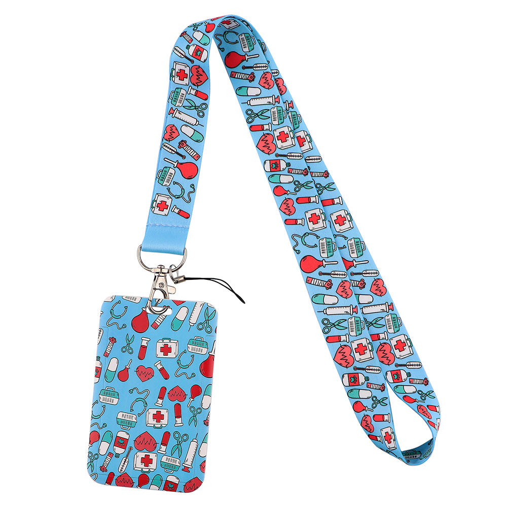 Doctor Pills Cat Mobile Phone Lanyard Card Set Combination Bus Card Factory Brand Work Medical Lanyard Campus Card Pendant