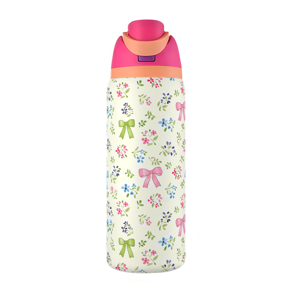 Water Cup 304 Vacuum Stainless Steel Thermos Cup Portable Satchel Straw Double Drink Sports Water Bottle for Men and Women