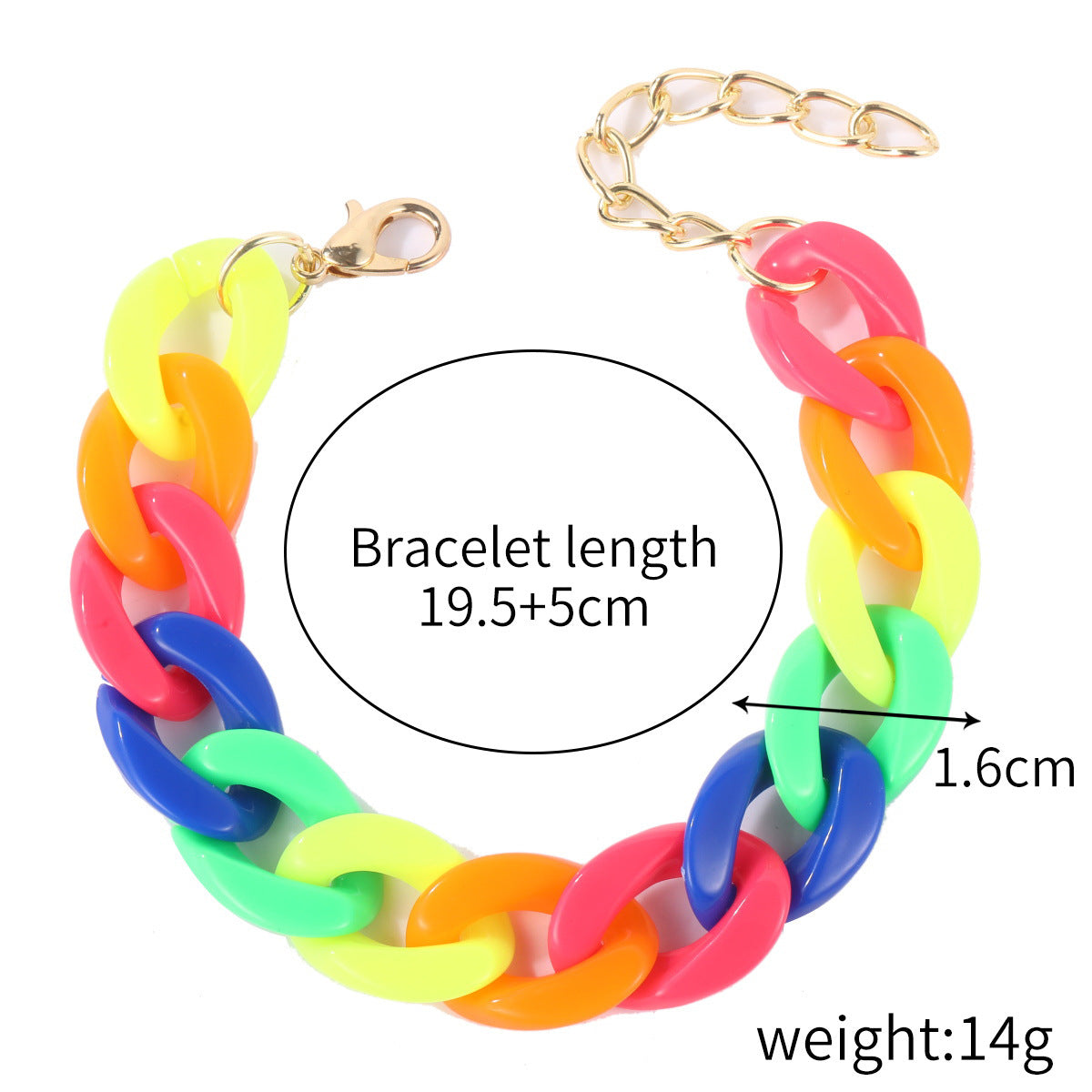 Bohemian Heart-Shaped Acrylic Cute Pink Letter Bracelet Colorful Beaded Bracelet Set