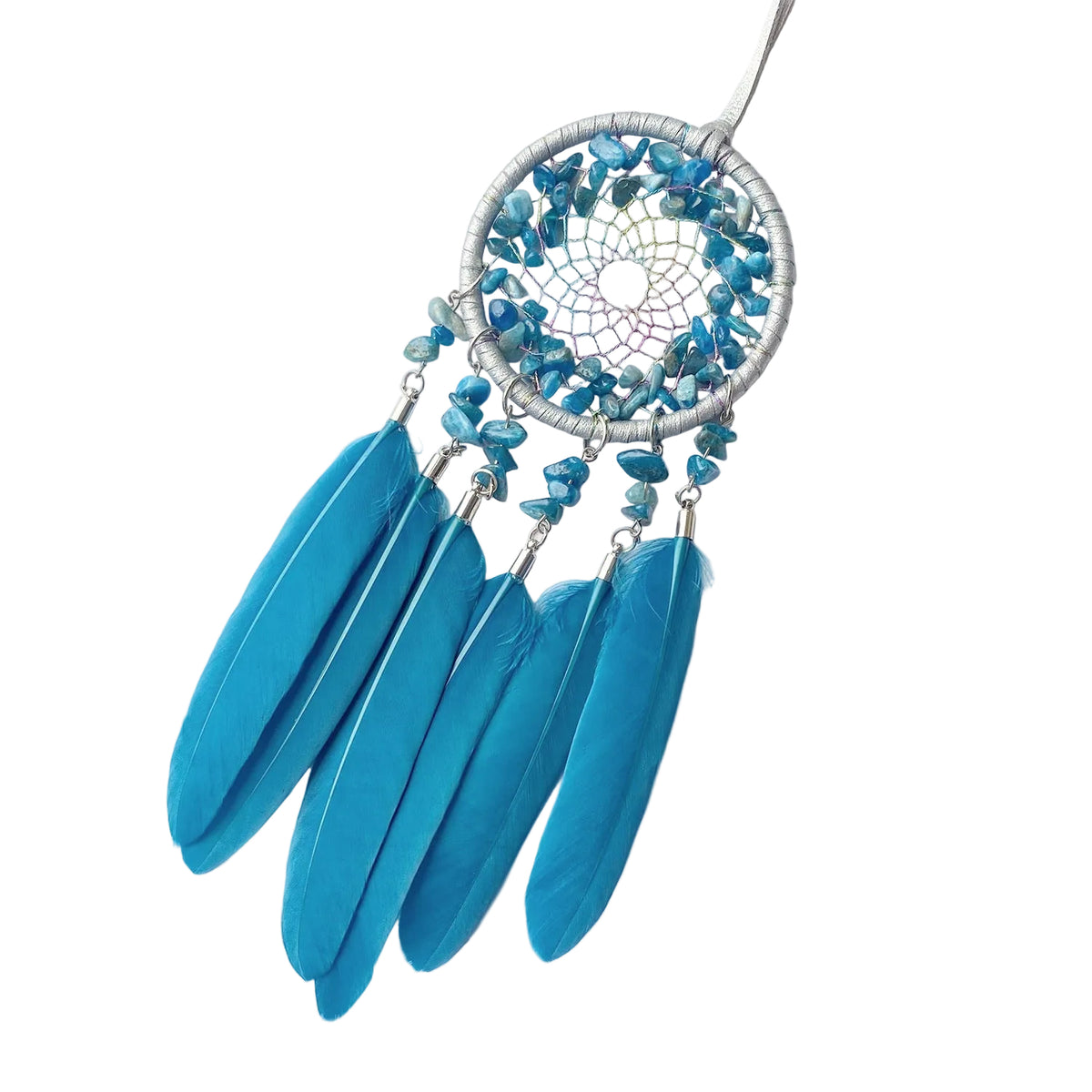 Crystal stone car pendant niche high-level sense original ins wind heavy industry car hanging dream net