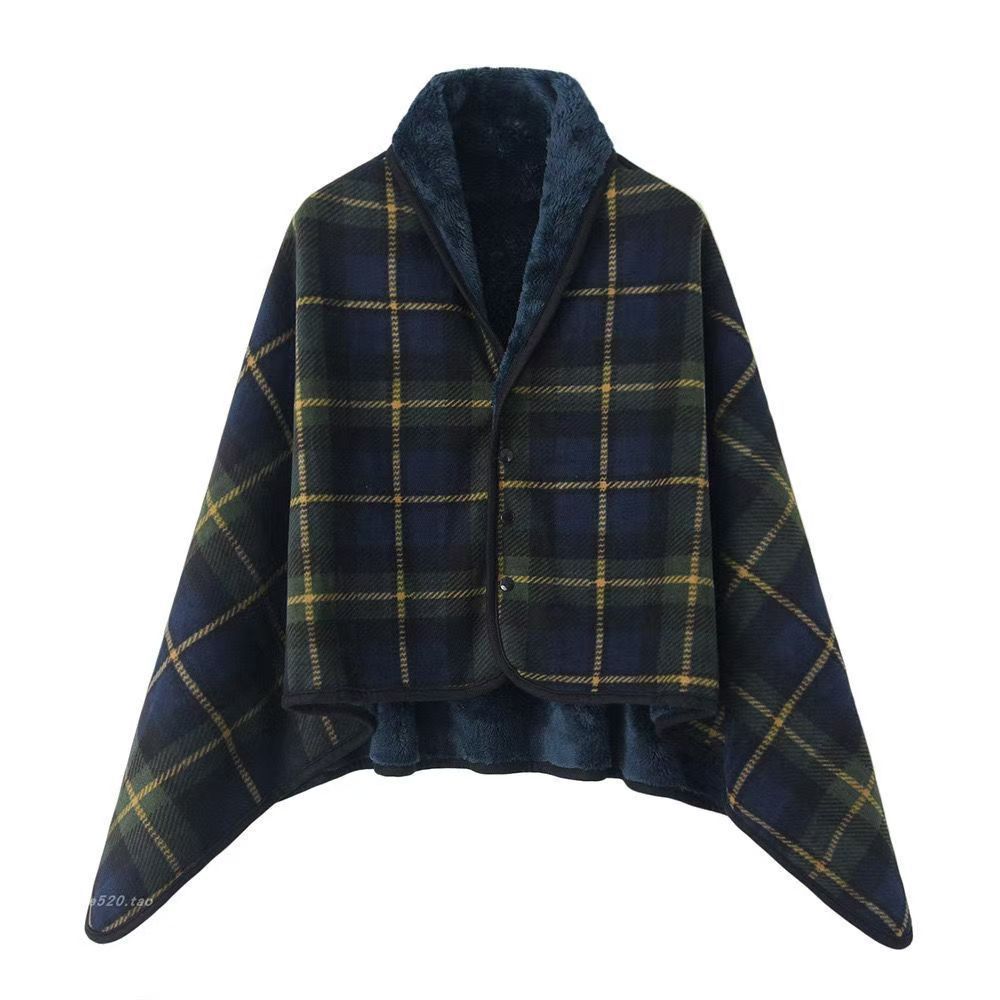 Shawl Blanket for Nap and Leg Covering, Comfortable Office Cape, Thickened Sofa Blanket