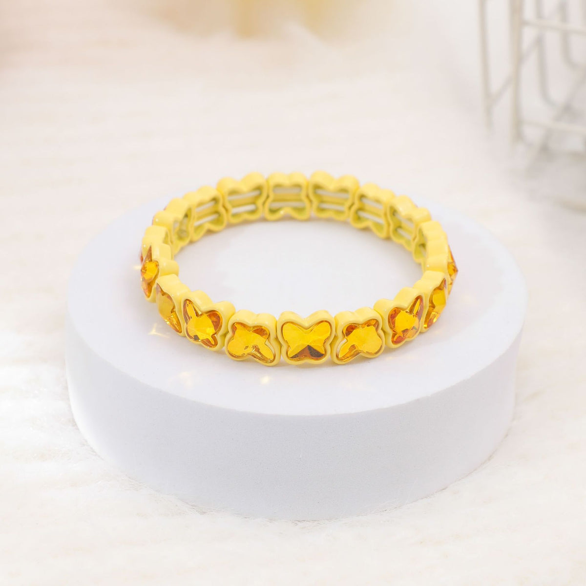 Colorful Candy Dopamine Bracelet for Women, Fresh Butterfly Alloy Bracelet DIY Manufacturer Wholesale