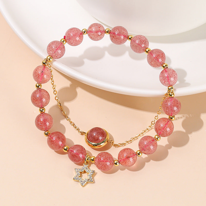 Jingdong Jewelry Natural Crystal Bracelet Jade New Chinese Style Fresh Tassel Bracelet for Girls and Best Friends Agate Bracelet