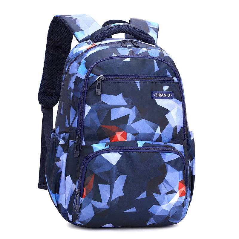 Cross-border explosions natural fish new student schoolbag grade 4-6 boys and girls backpack printing generation