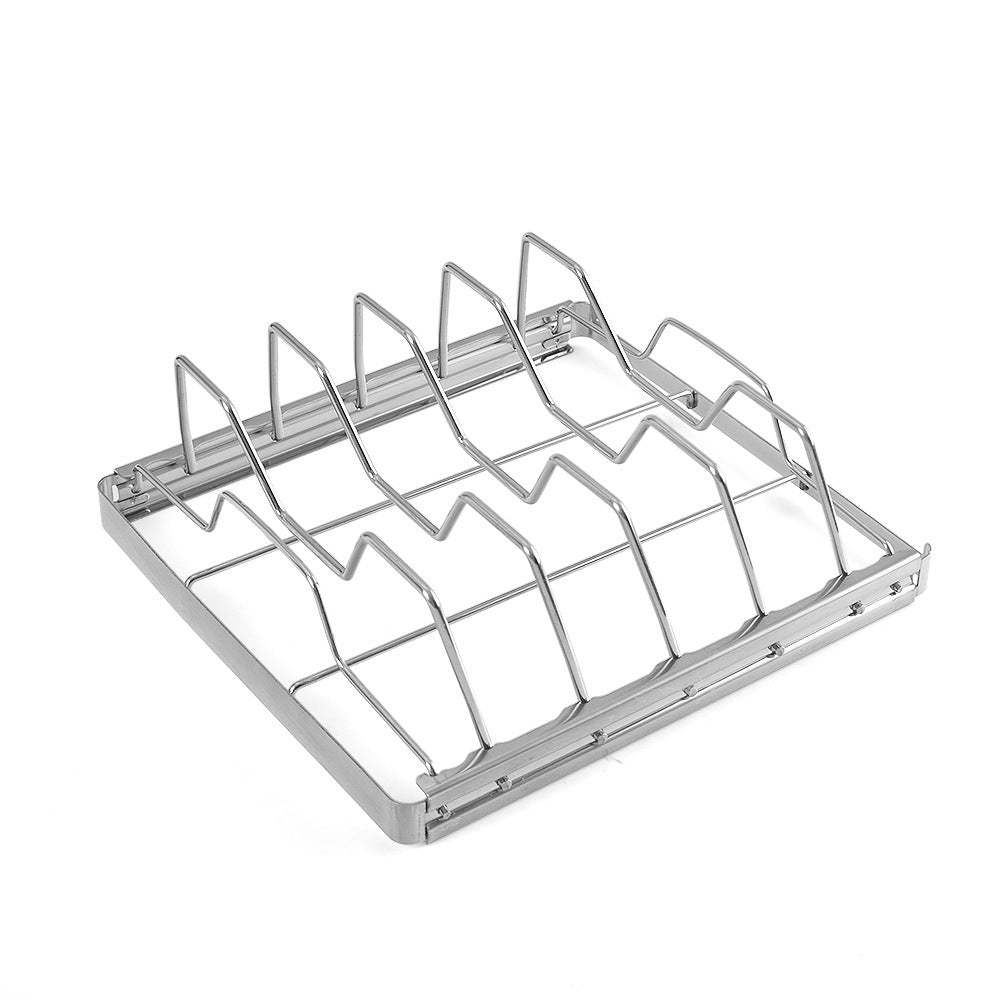 Amazon Explosive Portable Stainless Steel Barbecue Tools Steak Shelf Outdoor Courtyard Folding Barbecue Rack